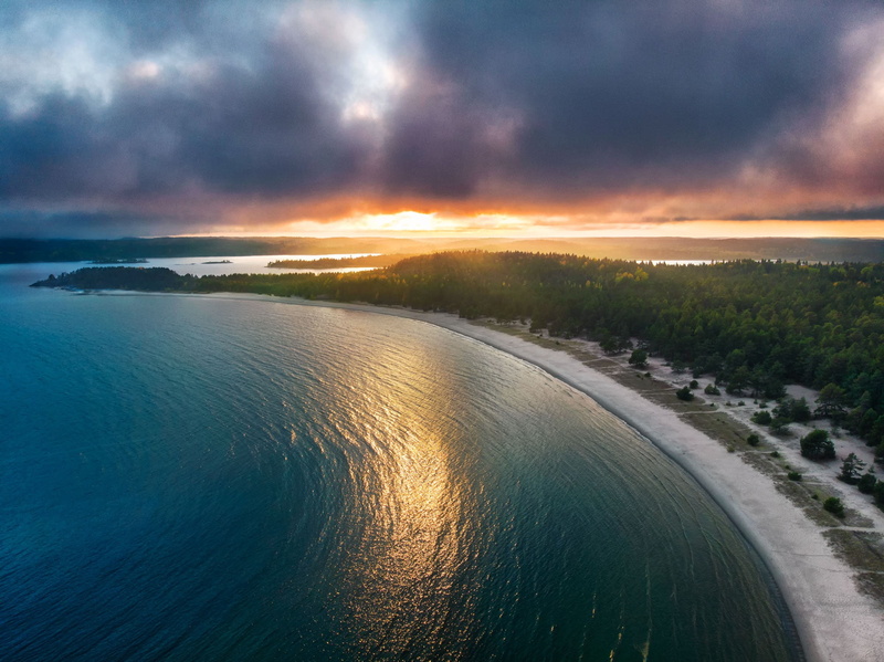 Russia, Yuri Stolypin, forest, 1080P, Lake Ladoga, Karelia, beach, sunset, lake, National Park Ladoga skerries, Island Kajosaari