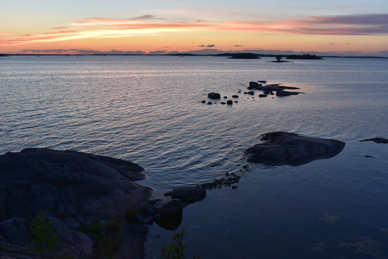 scenics - nature, 5K, tranquility, summer, rock - object, nature, water, rock, stockholm, solar, cloud - sky, beauty in nature, horizon over water, beach