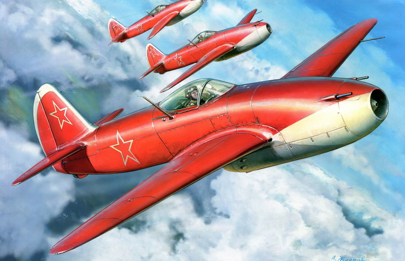 nature, clouds, aircraft, 8K, blue, fighter plane, flying, outdoors, air vehicle, no people, figure, AS-15, THE SOVIET AIR FORCE, propeller, airplane