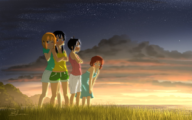 land, 2K, sunset, sky, lifestyles, beauty in nature, tamako market, scenics - nature, women, positive emotion, adult, leisure activity, people, field