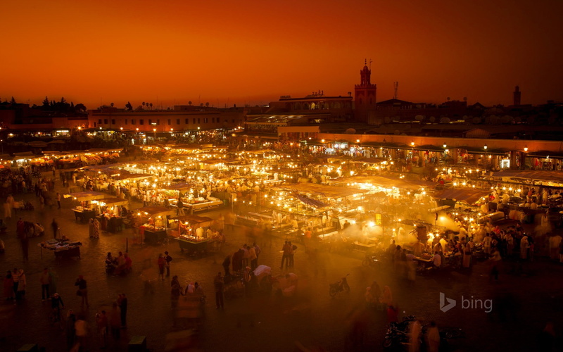 large group of people, cityscape, dusk, retail, concession stand, busy, bing, rise, market, illuminated, high angle view, outdoors, night, sunset, building exterior