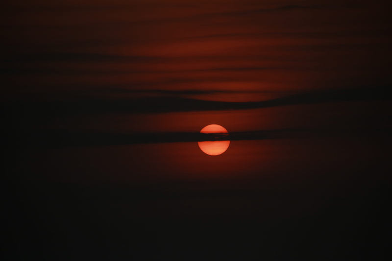 yellow, tranquility, shape, night, beauty in nature, astronomy, no people, ocean, sun, copy space, coxs bazar, outdoors, circle, sky, idyllic, eclipse