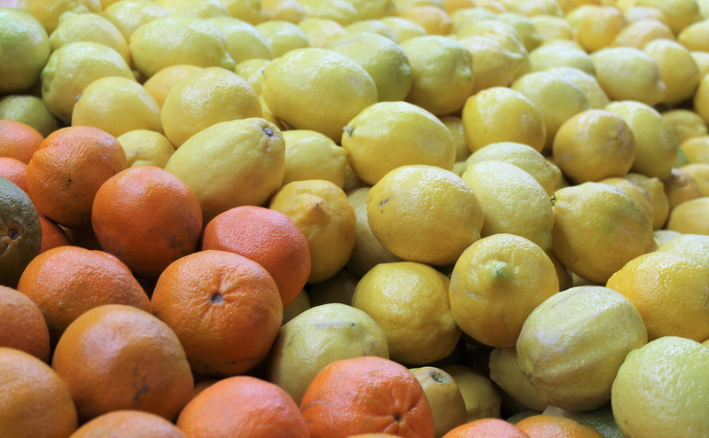market, citrus fruit, full frame, lemons, vegan, close-up, oranges, food, orange, retail, ripe, grocery, healthy eating, yellow, market stall, food and drink