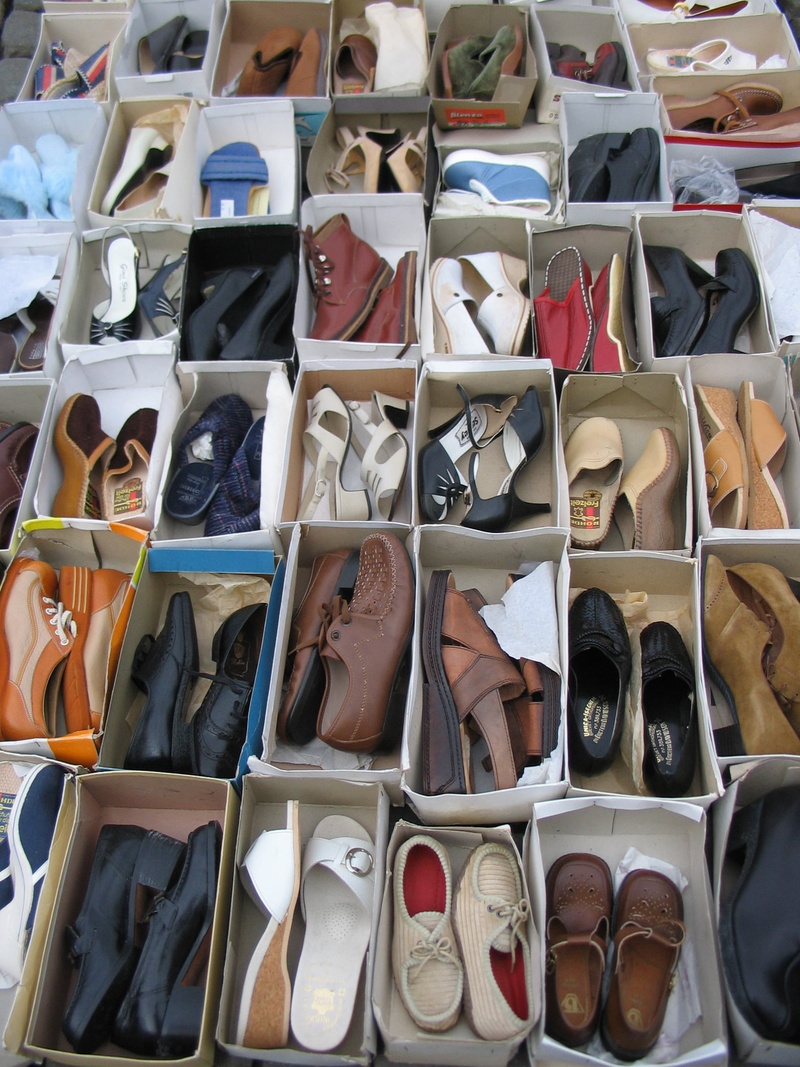 abundance, choice, shoes, display, large group of objects, high angle view, no people, retail, fashion, shoe, still life, 1080P, multi colored, womenswear