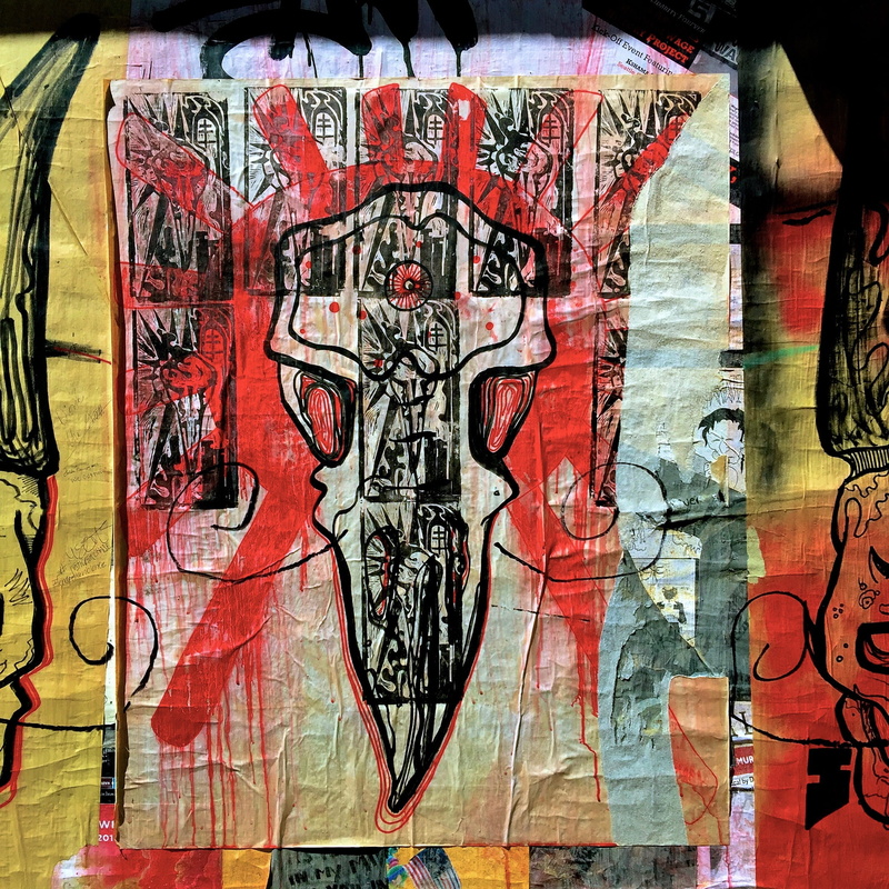 close-up, architecture, poster, human representation, 1080P, backgrounds, washington, mural, day, text, communication, pikes market place, street art