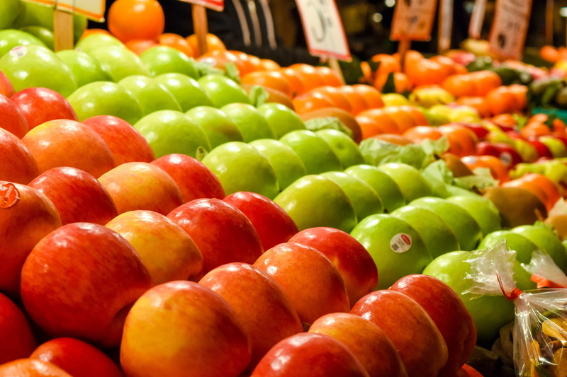 market stall, no people, for sale, seattle, market, close-up, large group of objects, freshness, arrangement, healthy eating, tomato, order, wellbeing