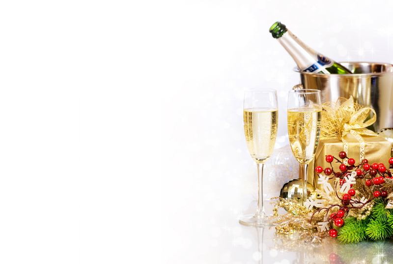 new Year, holidays, refreshment, flute, still life, birthday, celebration, gold Colored, decoration, congratulating, bouquet, new Years Day, clear, holiday