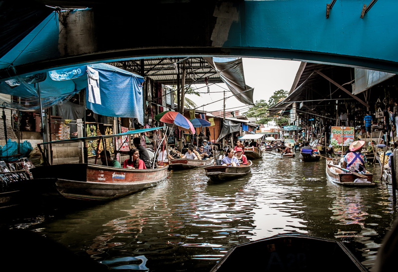 thailand, culture, crowd, adult, architecture, group of people, men, 2K, real people, consumerism, explore, day, market, nautical vessel, canal, built structure