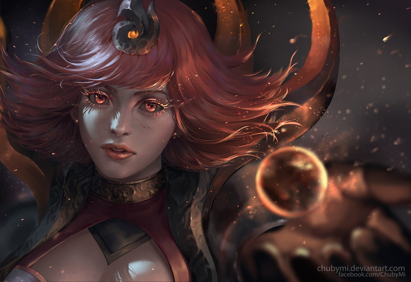 1080P, League of Legends, redhead, magic, fantasy art, Lux (League of Legends)