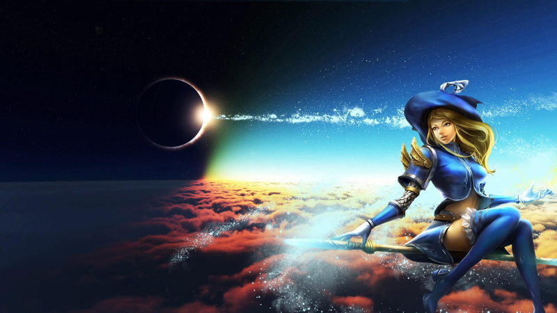 legends, moon, league of legends, magic, 1080P, lux, league, games