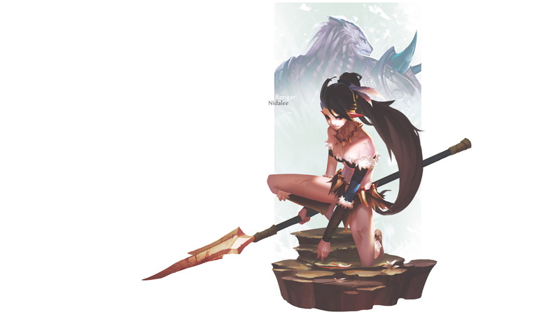 representation, no people, Rengar (League Of Legends), wood - material, close-up, League Of Legends, female likeness, figurine, nature, Nidalee (League Of Legends)