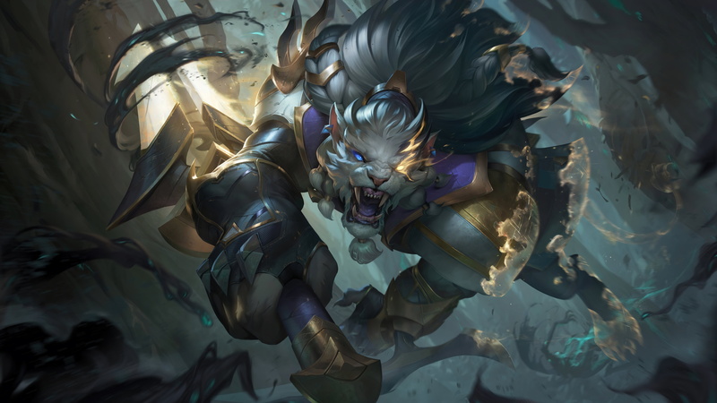 Sentinel, 4K, Riot Games, Rengar (League Of Legends), digital art, League of Legends, jungle, Rengar, 8K, hunter