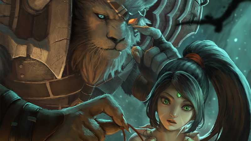 League Of Legends, Nidalee (League Of Legends), Video Game, 1080P, Rengar (League Of Legends)