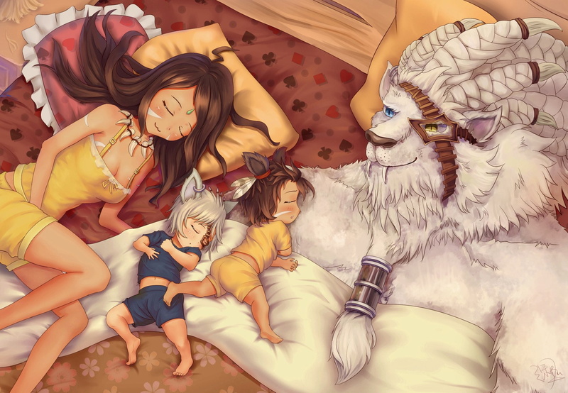 sister, relaxation, innocence, home interior, boys, high angle view, indoors, lifestyles, Video Game, League Of Legends, girls, daughter, family, 720P