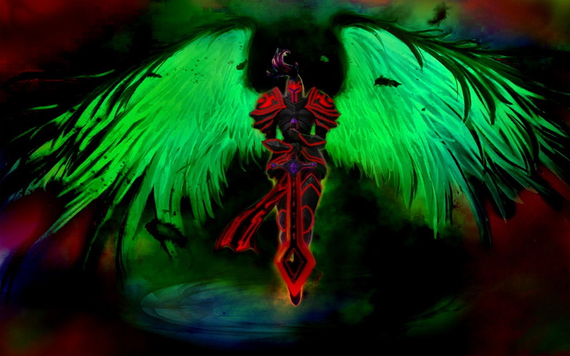 no people, animal wildlife, paint, Angel, close-up, green color, costume, Dark Angel, animal, red, underwater, 720P, indoors, Kayle (League Of Legends)