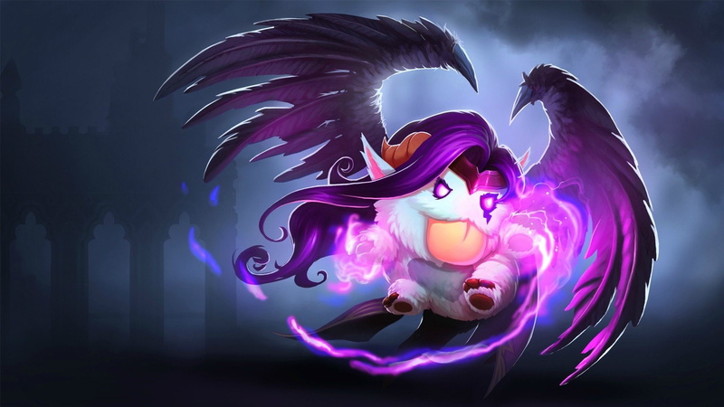 animal, purple, flowing, Morgana (League Of Legends), shape, 1080P, nature, adult, sky, blue, illuminated, League Of Legends, abstract, night, Video Game