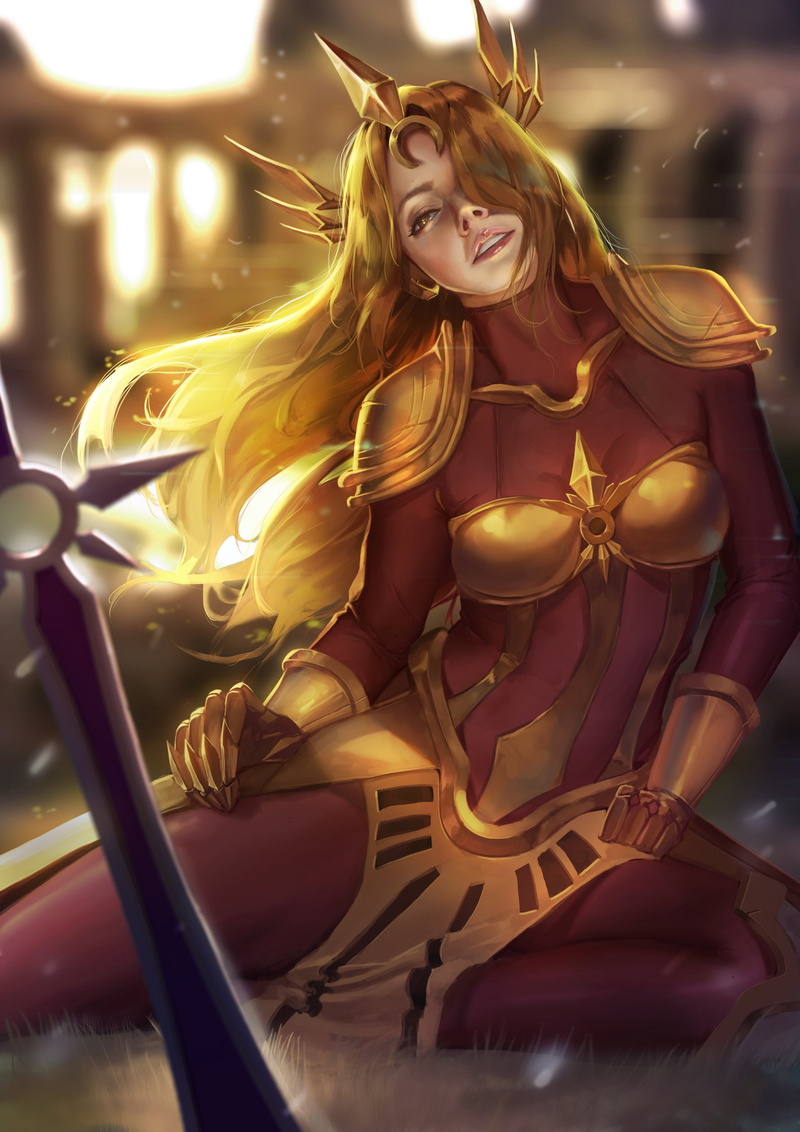 League Of Legends, sword, 2K, Leona