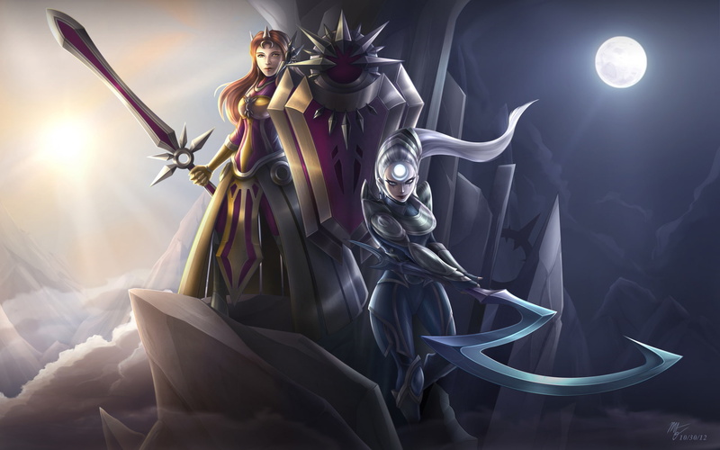 Diana (League Of Legends), Video Game, League Of Legends, 1080P, Leona (League Of Legends)