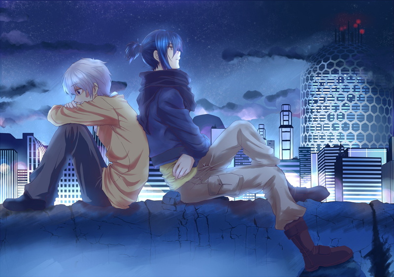 anime, shion, cityscapes, no 6, nezumi, 2K, boys