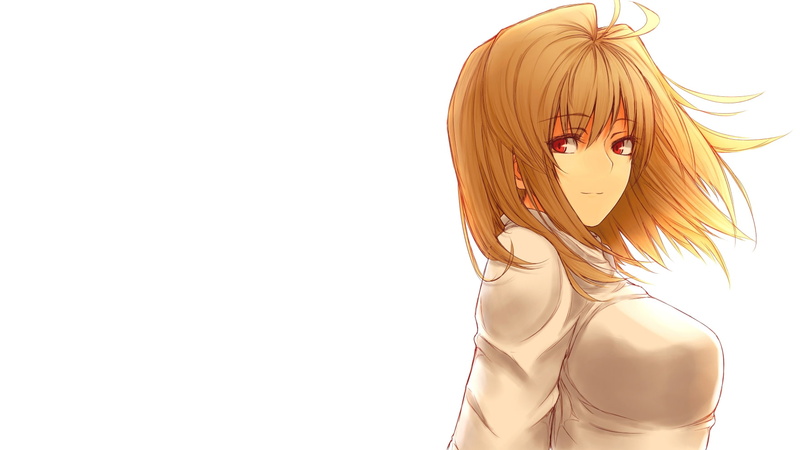 red, shingetsutan, brunestud, 720P, short, white, blonde, close, eyes, tsukihime, hair, arcueid