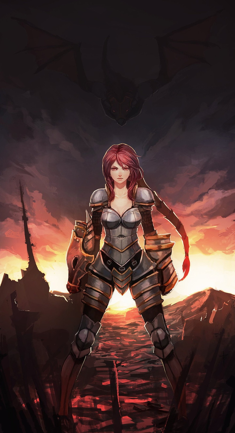 legends, shyvana, league, dragons, games, video, eyes, women, redheads, 2K, armor, red
