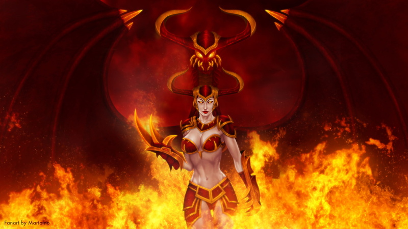 games, wings, shyvana, league, fantasy, dragon, legends, fire, girls, demon, horns, warrior, 1080P