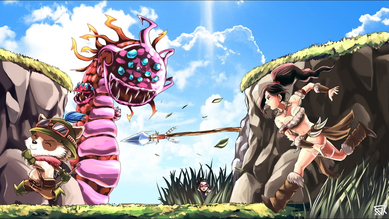 1080P, Video Game, Nidalee (League Of Legends), Vayne (League Of Legends), Baron Nashor (League of Legends), Teemo (League Of Legends), League Of Legends