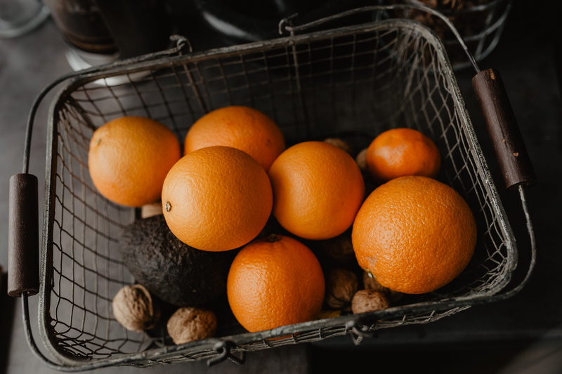 tangerine, metal, wellbeing, focus on foreground, breakfast, groceries, orange, close-up, still life, orange - fruit, oranges, healthy, healthy eating