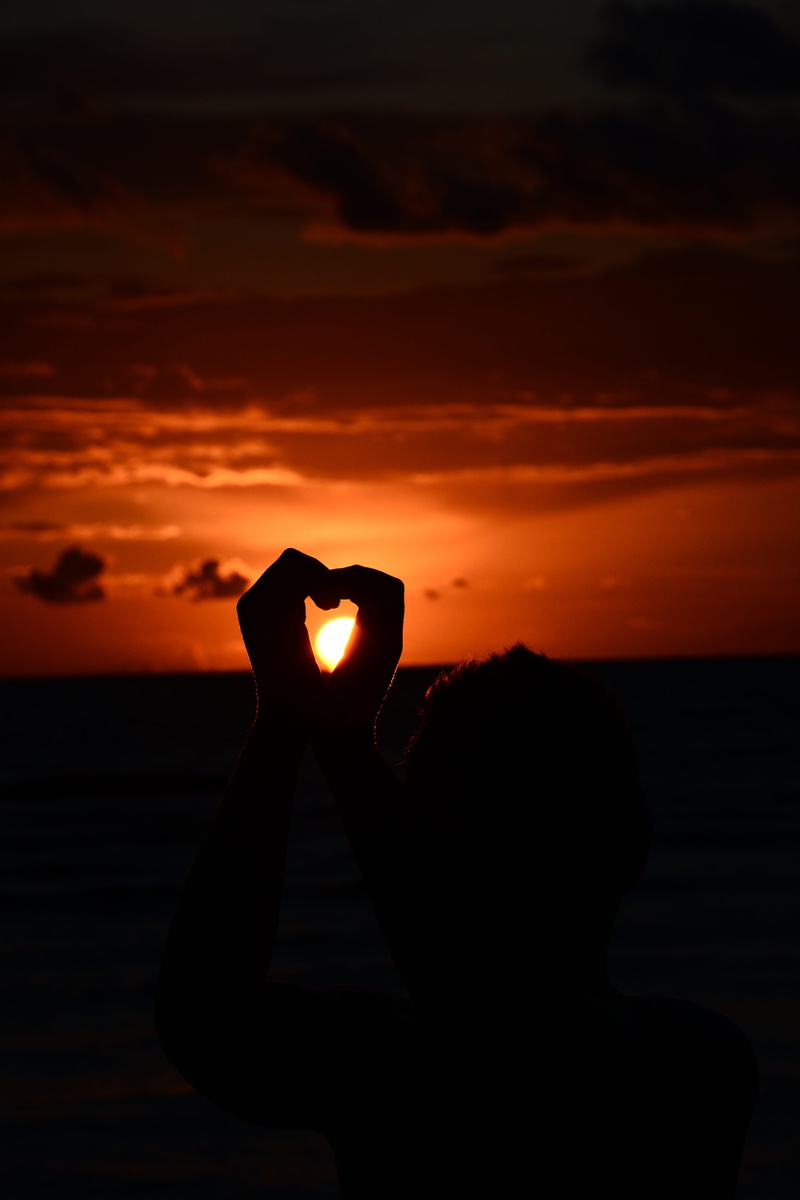 Orange, dramatic sky, evening, one person, silhouette, beauty in nature, leisure activity, sky, sea, 5K, lifestyles, real people, nature, Sunset, afterglow
