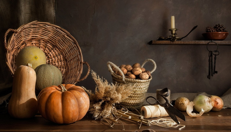 Still Life, Pumpkin, 1080P, Fall, Photography, Melon, Nut