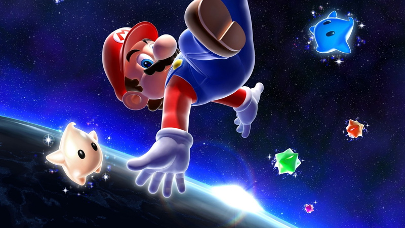 super mario galaxy, fish, outdoors, communication, water, human representation, 1080P, sphere, night, mammal, star - space, cartoon, space, silver colored