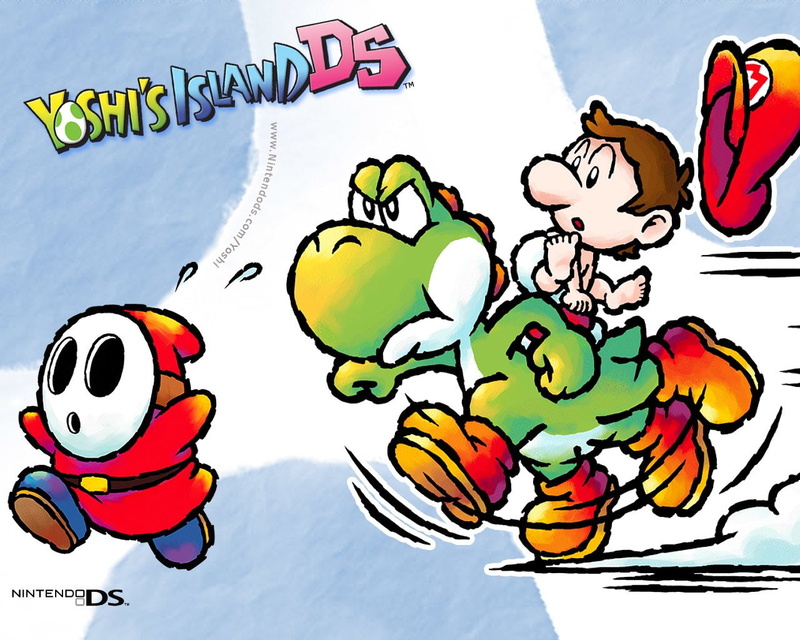 Yoshis Island Ds, 720P, Mario, Baby Mario, Shy Guy, Yoshi