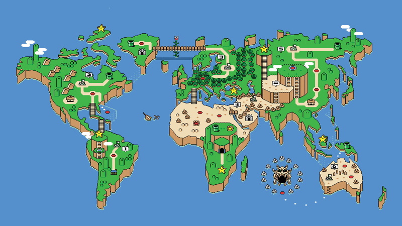 Super Mario World, 1080P, map, mario (series)