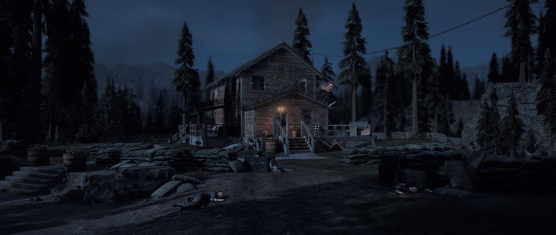 house, screen shot, 4K, night, Far Cry 5