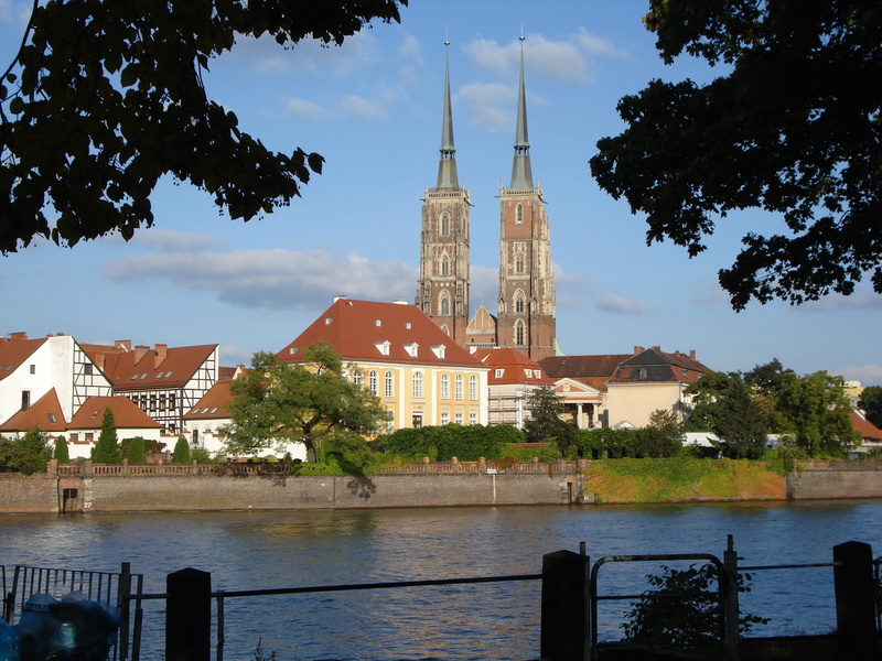 plant, belief, or, built structure, spire, place of worship, nature, spirituality, tree, religion, building, city, cloud - sky, tower, wrocław, poland