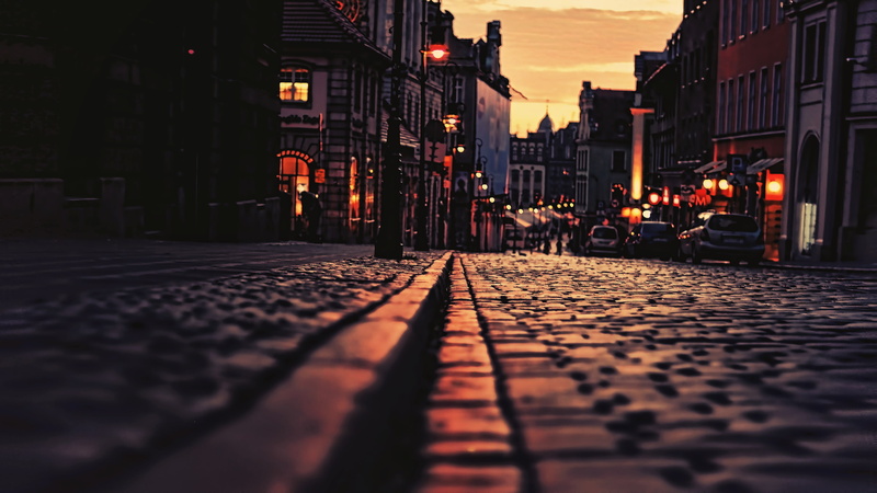 street, Cityscape, Worms Eye View, Poznan, road, 4K, Poland