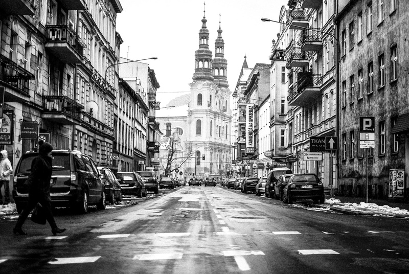 cultures, traffic, the sidewalk, Poznan, city Street, house, building, nature, mode of transportation, old-fashioned, urban Scene, Poland, pedestrian, history