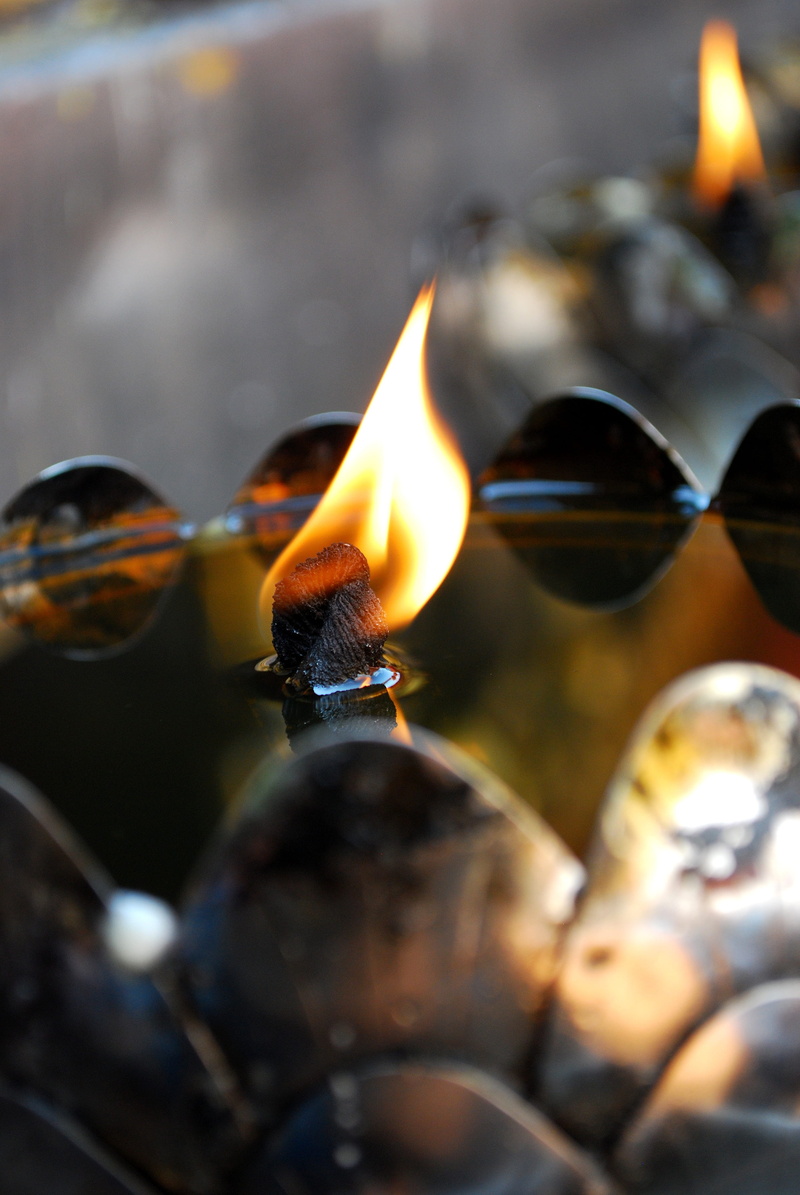 indoors, Lamps, flame, fire - natural phenomenon, Incense, Oil Lamp, close-up, 4K, event, glowing, no people, fire, religion, reflection, burning, heat - temperature