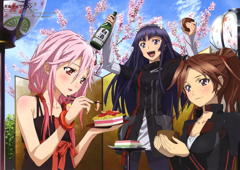 manga, 2K, Shinomiya Ayase, Tsugumi (Guilty Crown), Yuzuriha Inori, Guilty Crown