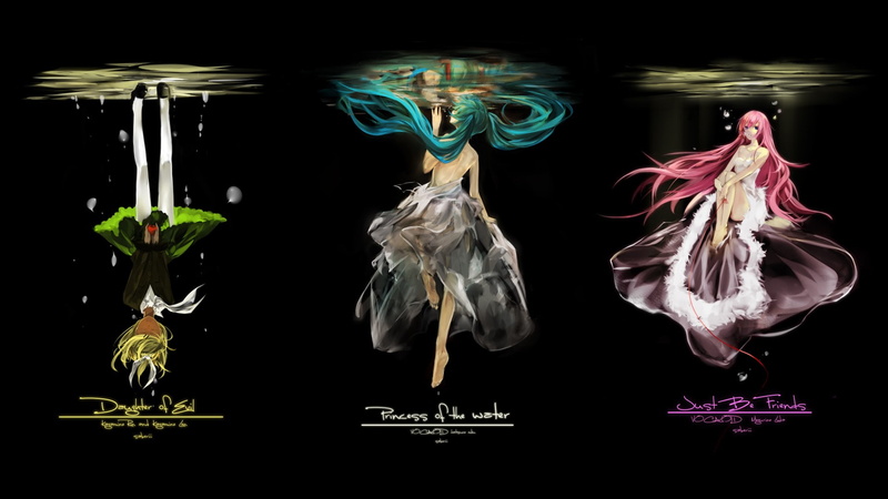 Vocaloid, Megurine Luka, Hatsune Miku, Kagamine Rin, anime girls, 1080P