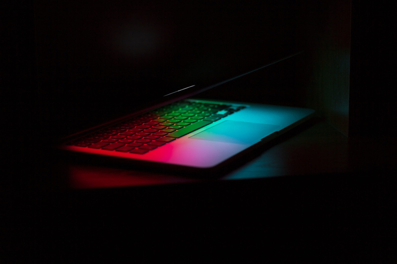 black background, studio shot, wireless technology, multi colored, apple, 5K, mac, surface, application, computer, technology, software, powered, single object