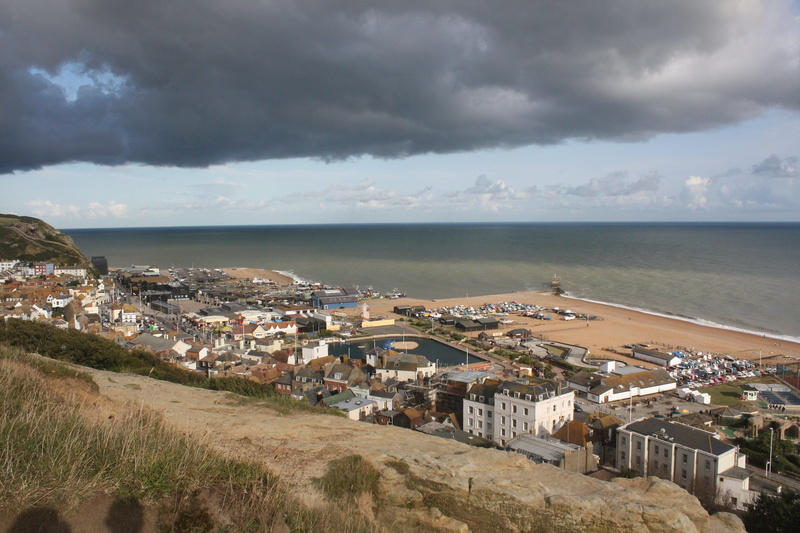 clouds, seaside, cloud - sky, 4K, coast, outdoors, sand, landscape, sky, uk, vacation, horizon over water, beach, building, water, built structure, ocean