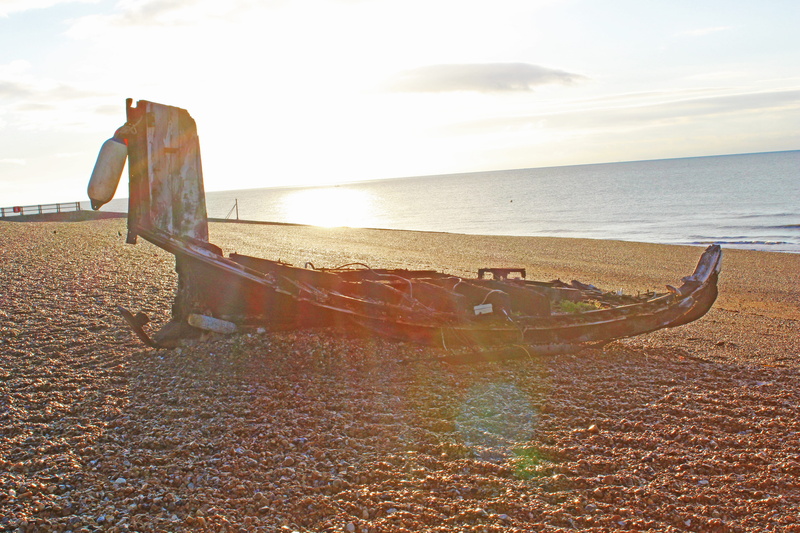 tranquility, transportation, horizon, sunlight, boat, england, old boat, wrecked boat, sky, water, day, scenics - nature, sunrise, outdoors, 5K, sun, sand