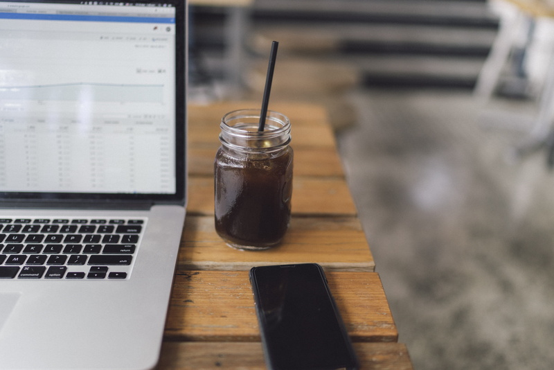 computer, refreshment, glass, jar, still life, coffee, indoors, container, drink, glass - material, clear, connection, technology, table, communication