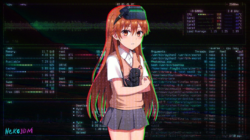 Misaka Imouto, To aru Majutsu no Index, To Aru Kagaku no Railgun, Linux, 1080P, MISAKA 10032, Misaka Sister, Matrix