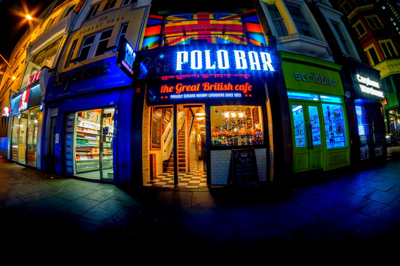 signage, polo, no people, corridor, building, sidewalk, shop, urban, blue, 4K, terminal, communication, illuminated, built structure, london, neon, transportation