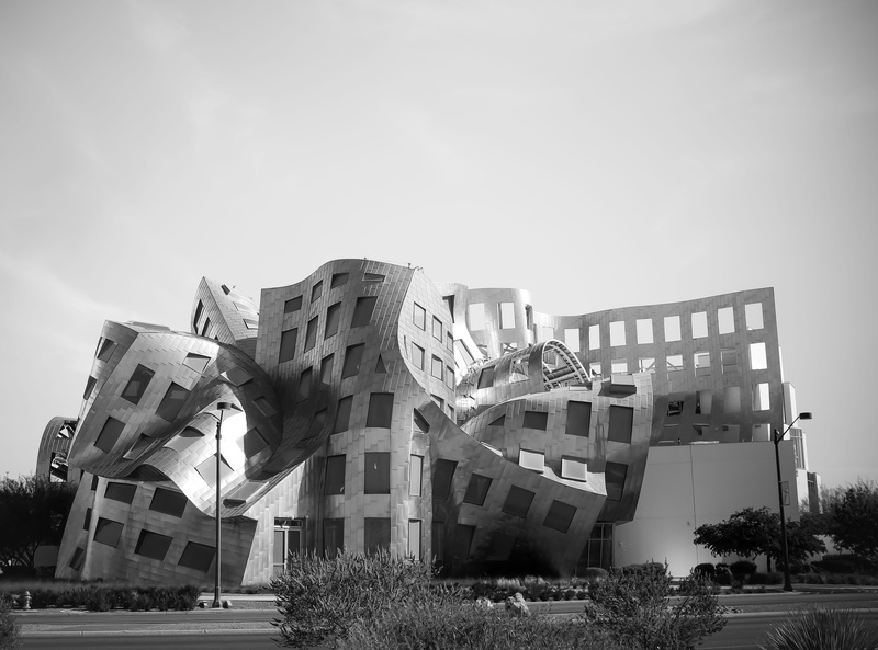 las vegas, design, low angle view, united states, damaged, nevada, built structure, nature, demolished, black and white, downtown, tree, destruction, industry