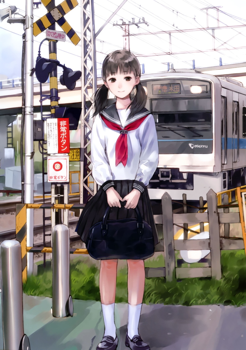 2K, mel, scenic, schoolgirls, kishida, trains