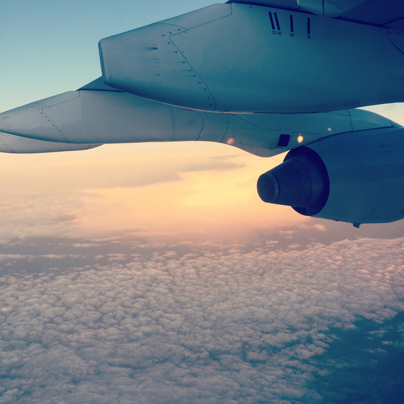 sky, jet, travel, aerial view, nature, sunset, cloud - sky, aviation, 1080P, motion, white, mid-air, day, flight, outdoors, wing, no people, cloudscape