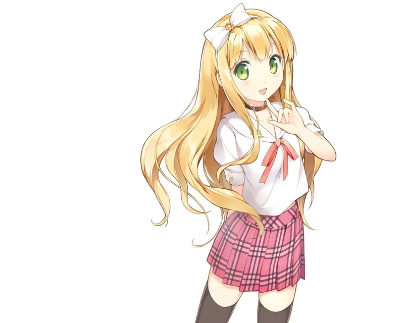 azusa, girl, blonde, azuki, 720P